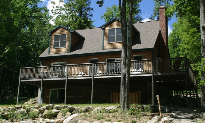 North Bridgton Cabin | Quiet lakeside Maine Camp with Dock, Boat Mooring and Swim Float.