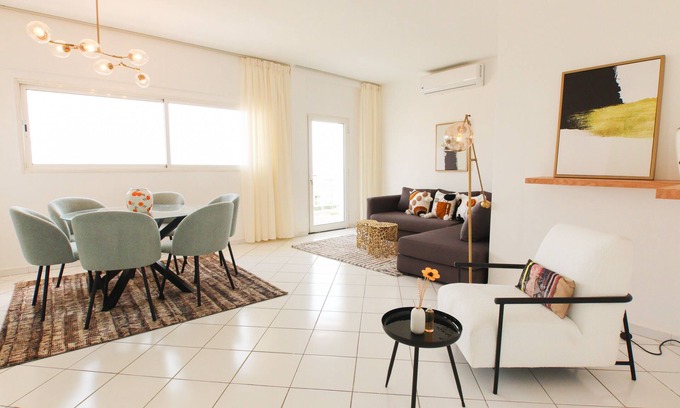 Agadir Apartment | Résidence Borj Dlalate-Apartment-Deluxe-Mobility bath-City view