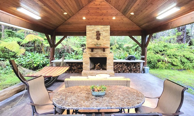 Royal Hawaiian Estates House | Rainforest Retreat w/Outdoor Fireplace & Hot Tub