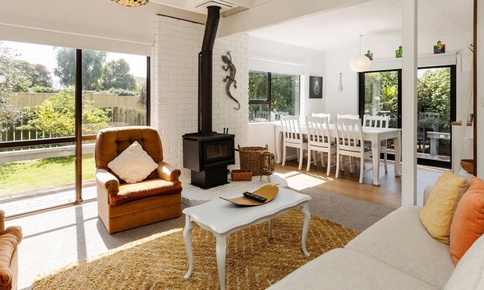 Oakura House | Reach the Beach - Privately nestled in native bush, just a short walk to stunning Oakura Beach