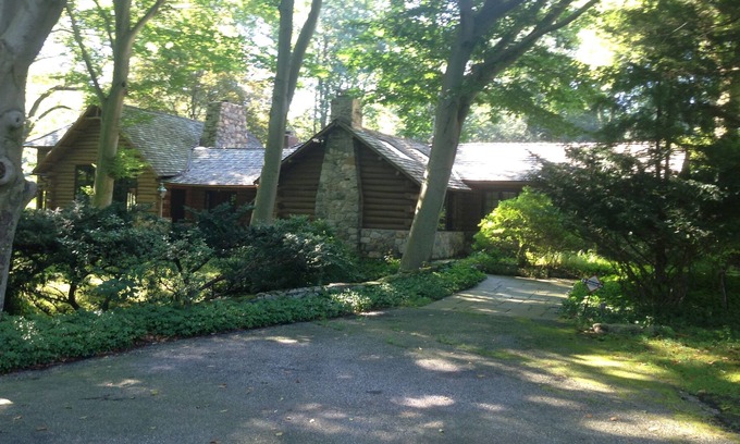 Westport Cabin | Real log house on Directly on the River with heated pool one hour from NYC.
