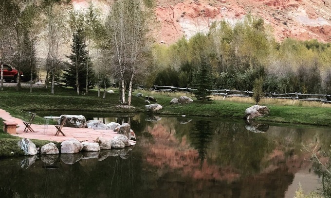 Dubois Cabin | Red Cliffs Cabin, surrounded by nature. Natural swimming pond and trout river.
