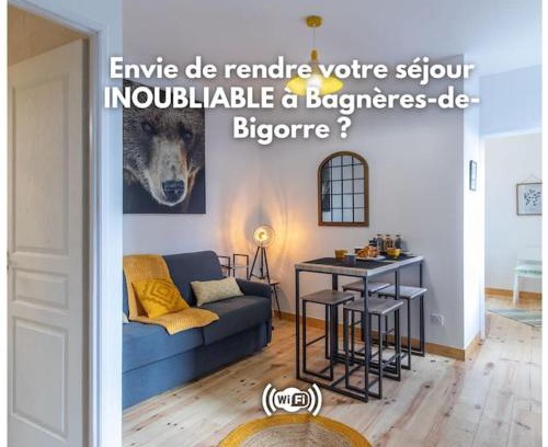 Bagneres-de-Bigorre Apartment | Refuge de l'ours : T2 équipé avec parking et wifi