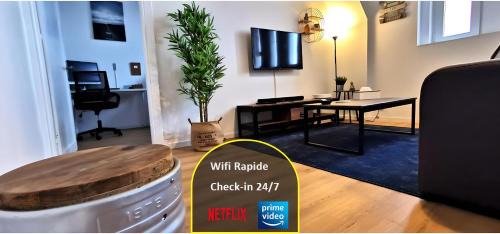 Roubaix Apartment | Reims Appart - Idéal pour Pro en déplacement *Wifi rapide *Vue panoramique *Parking facile