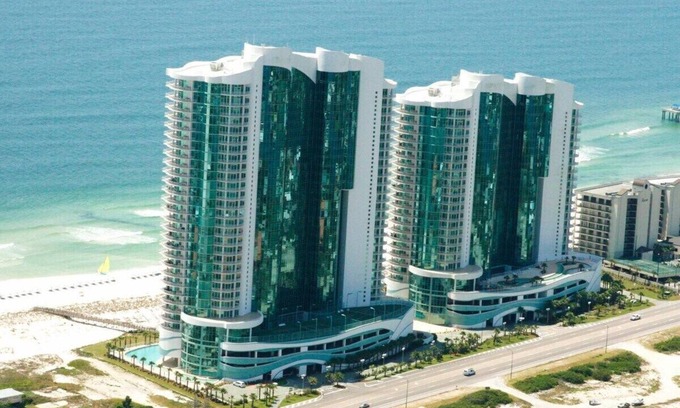 Orange Beach Condo | Relax in Style at Turquoise Place 908D Private Hot Tub. By Prickett Properties