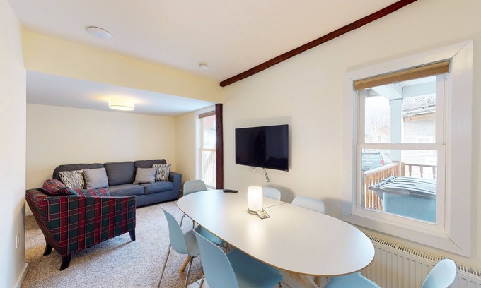Ludlow Apartment | Remodeled condo with free WiFi & shared W/D - ski bus pickup across street