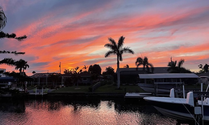 Yacht Club House | Remodeled gulf access home with amazing views and private cage enclosed pool.