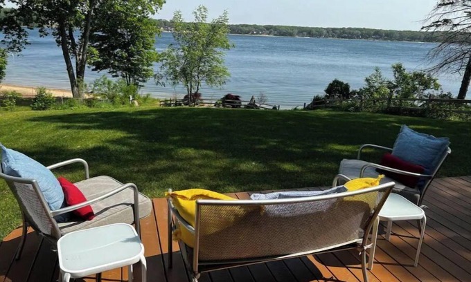 Wolf Lake House | Remodeled Lake House Featuring Sauna, Sleeps 12