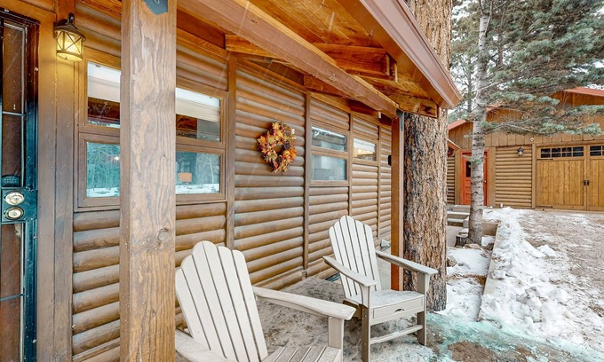 Rye Cabin | Remodeled wilderness retreat with game room, fireplaces, & deck