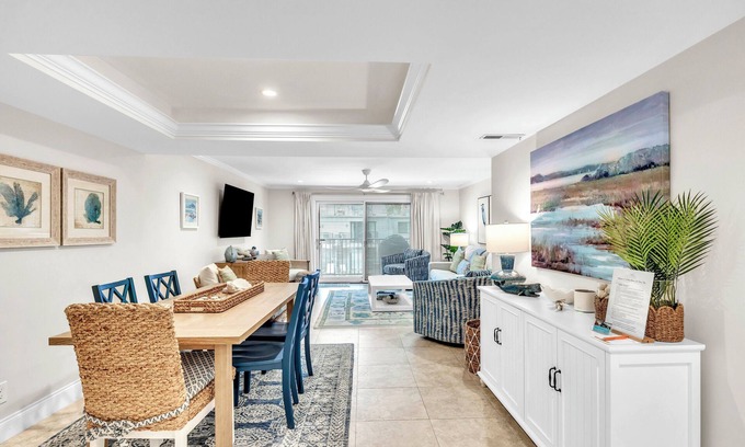 Hilton Head Island Condo | RENOVATED 3BD/3BA CONDO WITH ROOFTOP DECK & POOL STEPS TO BEACH & COLIGNY SHOPS
