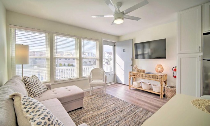 Brigantine Apartment | Renovated Brigantine Condo, Steps to Beach!