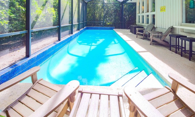 Sea Pines House | Renovated, Dog Friendly Coastal Home w/Private Screened Pool, Community Tennis & Basketball Courts