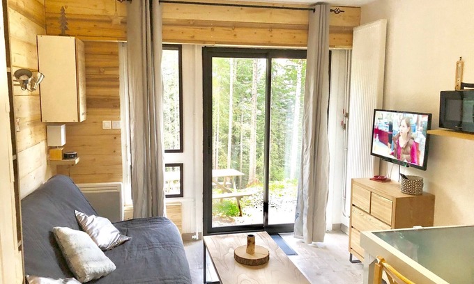 Pra Loup Apartment | Rental studio praloup 1600 at the foot of the forest 4 people ground garden