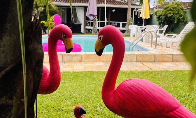 Morretes House | Residencial Flamingo em Morretes, Casa Charmosa, com Piscina Ideal Para Família