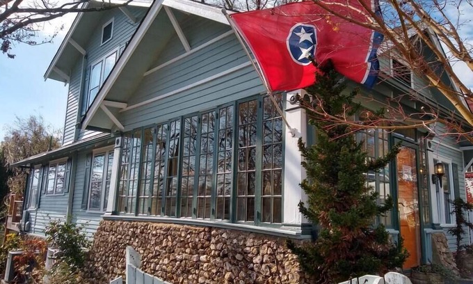 North Chattanooga House | resort like home with firepit and hot tub in trendy north shore