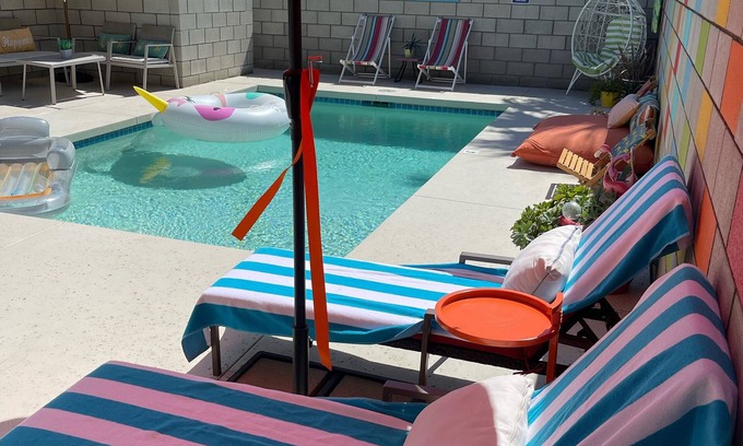 La Quinta Cove House | Retro Chic,3 Beds,private Heated Pool,mountains Views,barbecue, Permit 259346