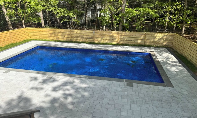 Northwest Harbor House | Retro Modern 3-Bedroom House with Heated Pool, Large Deck, WiFi in East Hampton