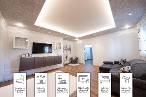 Bayreuth Apartment | Ring48 City Living - modernes Wohnen mit Wohlfühlambiente mitten im Stadtzentrum - vollausgestattete Küche, Bad mit Duschbadewanne, Parkplatz