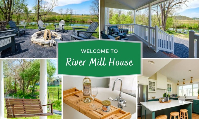 Bridgewater House | River Mill House -Riverside Historical Home in the beautiful Shenandoah Valley