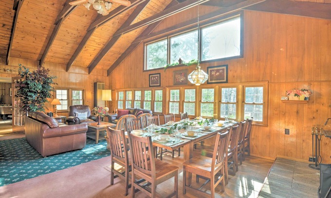 Alger Cabin | Riverfront Cabin in Alger w/Patio & WiFi!