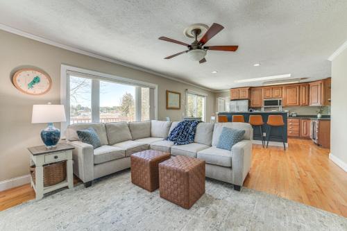 Cheboygan House | Riverfront Cheboygan Home with Deck and Boat Dock!