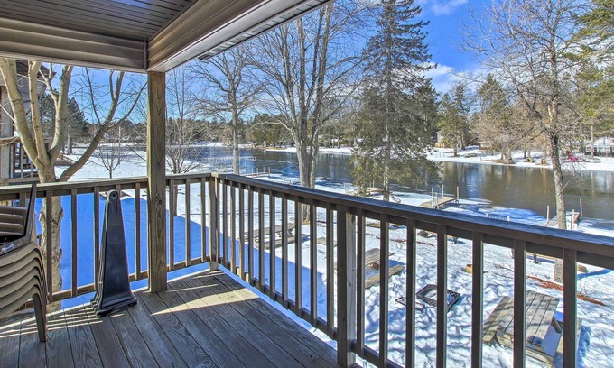 Goodman Condo | Riverfront Crivitz Condo w/ Fireplace & Views