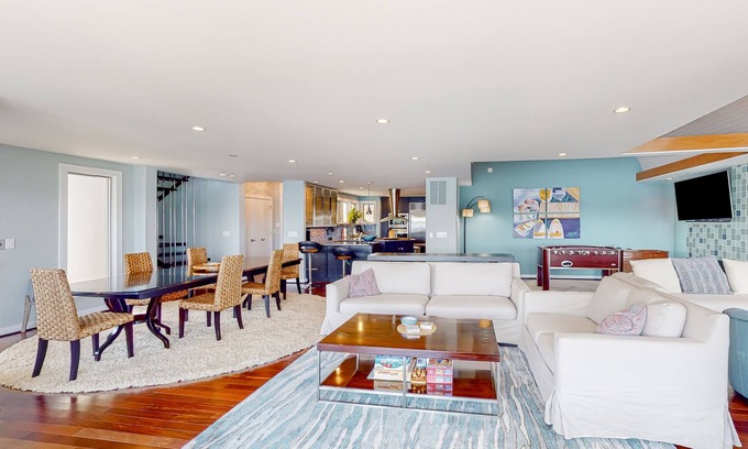Herald Harbor House | Riverfront home with private dock, foosball table, fireplace, river views