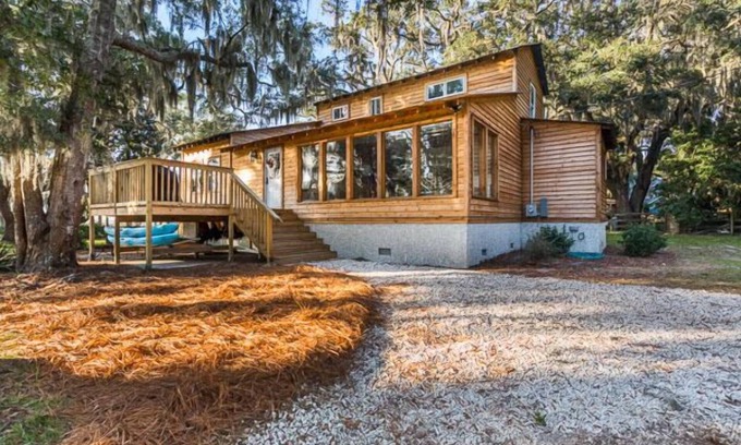 St. Simons Island House | Riverfront House With Dock Sleeps 8