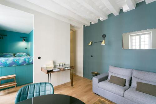 5th Arrondissement Apartment | Romantic Brand New Suite in Central Paris, Bathroom, Kitchen