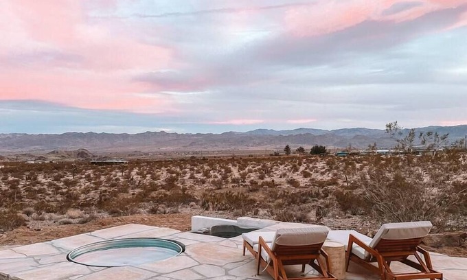 Joshua Tree Cabin | Romantic Cabin with Sweeping Views, Hot Tub, Cowboy Pool · Stone Hill