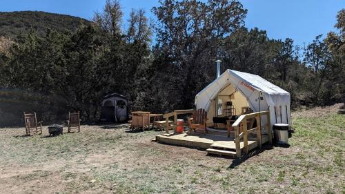Vanderpool Other | Romantic Glamping Getaways in Texas Hill Country in this Cute Safari Tent Rental