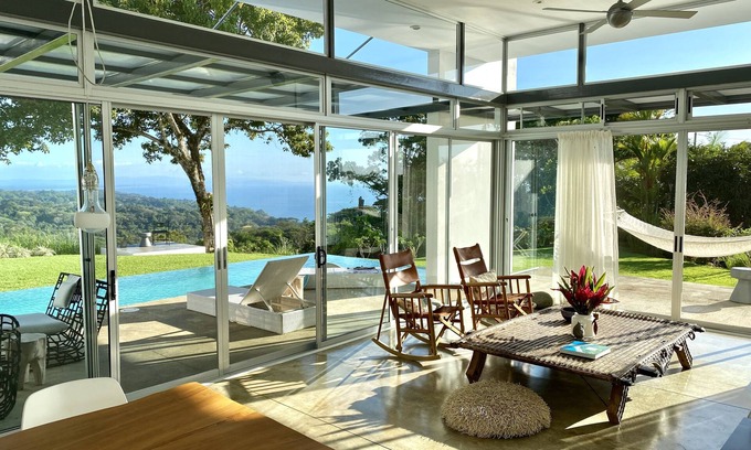 Ballena House | Romantic Luxurious Ocean View 5 Acre Rainforest Estate/Wildlife/Trail/Concierge!