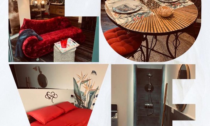 Semussac House | Romantique Love Room L Amour sous les Tropiques