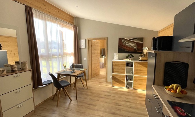 Marzoll Apartment | Römer apartment with sunny terrace, 40 sqm, bed-sitting room