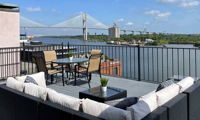 Historic District - North Condo | Roof Top Deck With Views of the Savannah River!
