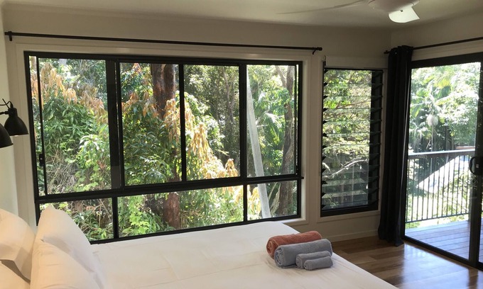 Wooloweyah Bed & Breakfast | Room with peaceful bush views near Angourie's famous surf. Pet friendly.