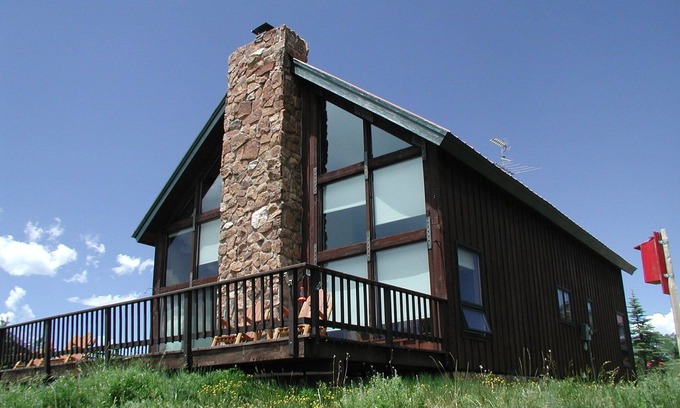 Crested Butte House | Rustic mountain home with stunning mountain views from the large deck!