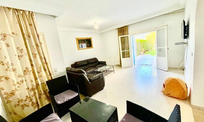 Hammamet Sud Apartment | S+3 in Hammamet with Private Garden – For Rent by Night or Week