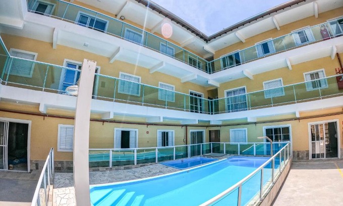 Maranduba Apartment | Sacada gourmet, piscina e ar condicionado