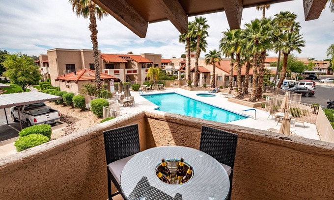 Glendale Condo | Safe 2BR Condo Steps Away From Banner Hospital and Heated Pool