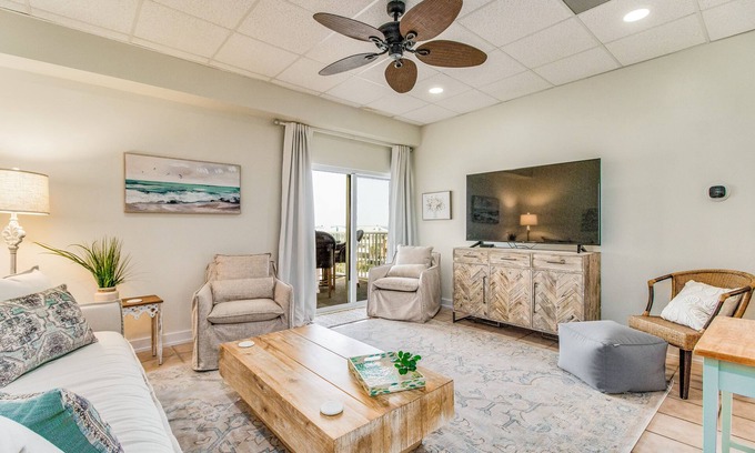 Pensacola Beach Condo | SaltAirNoCare! Gulfside-Gated-Hot tub. Steps to the white sandy beach!