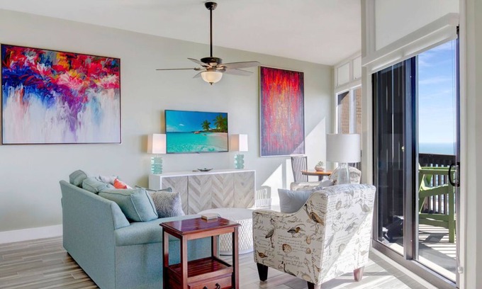 Port Aransas Condo | Sandpiper Condominiums 1208, Panoramic Gulf Views w/direct access to Mustang Island/Port A beaches.