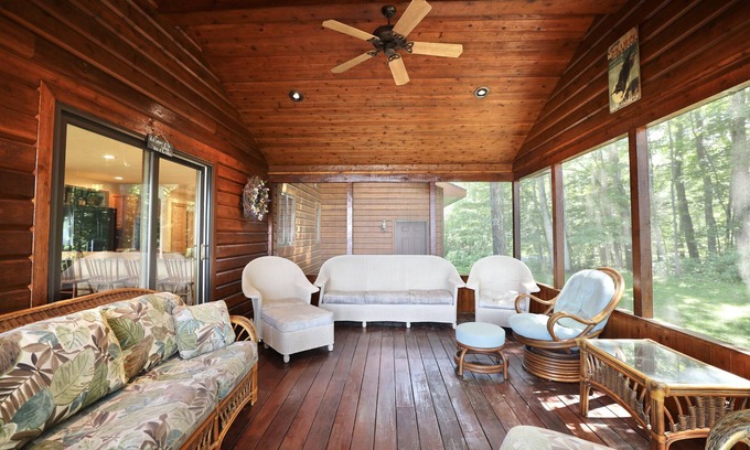 Lac du Flambeau Other | Sandy Frontage on Crawlingstone Lake! Screened in porch! Pet friendly!
