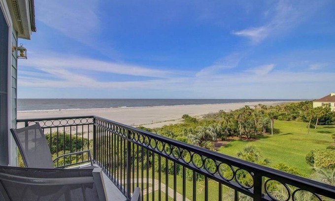 Isle of Palms House | Sandy Toes at 107 Grand Pavilion|Best Oceanfront View on Boardwalk|End Property|All New Bathroom|.