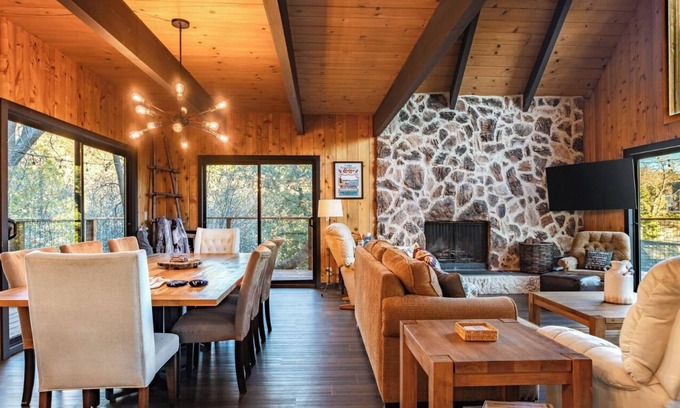 Lake Arrowhead Cabin | Sauna + Spa Lakeview Lodge Dog Friendly Lake Rare Lake Access