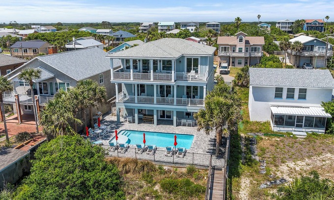 Butler Beach House | SAVE ON AUGUST SPECIALS! 8BR OCEANFRONT, LARGE HEATED POOL, FOOSBALL!