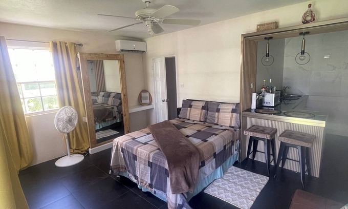 Haggatt Hall Apartment | Scarlett studios US Umbassy Appt 7 Mins drive Ross Uni 5 mins drive