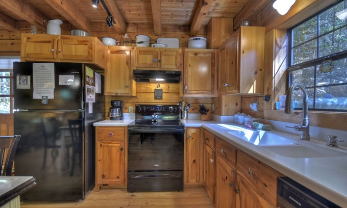 Epworth Cabin | Scenic creek views right on property. Fish, relax, and bring a pet!