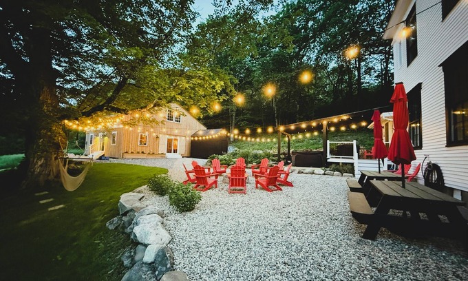 Bridgton House | Schoolhouse*Hot Tub*Game Room*Minutes to Lakes*King Beds*Firepit