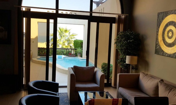 Ras Al Khaimah Villa | Sea And Beach View 2 Bedroom ,living Room With Kitchen Private Pool Villa